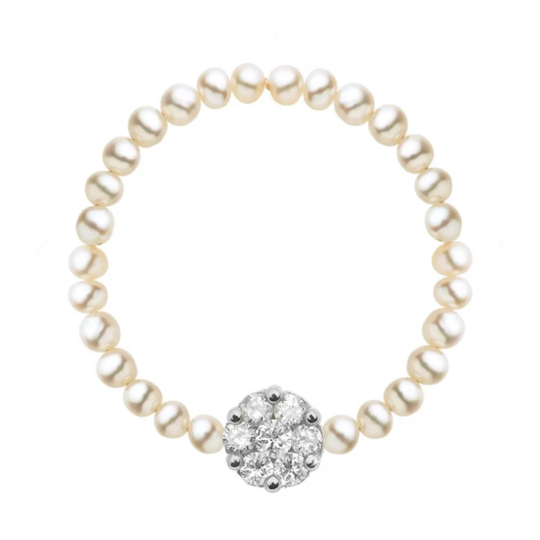 Outlet Redline Diamond & Pearl Illusion 18KWhiteGold