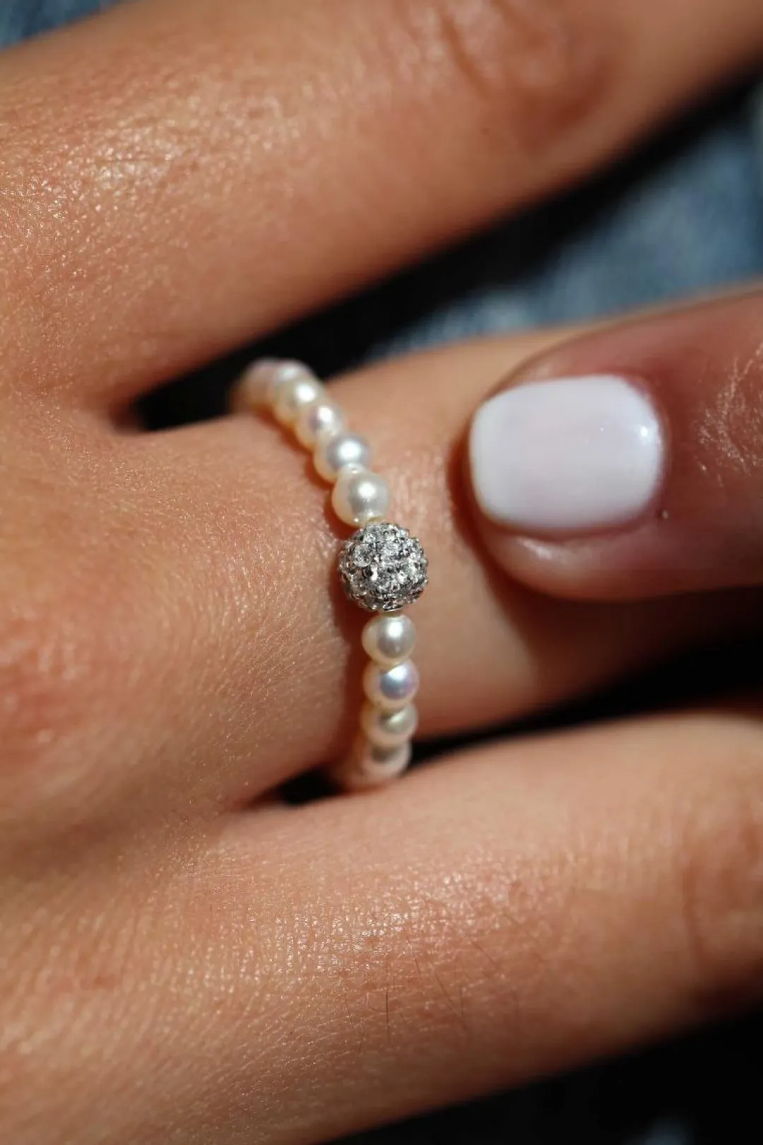 Hot Redline Diamond & Pearl Pompon 18KWhiteGold