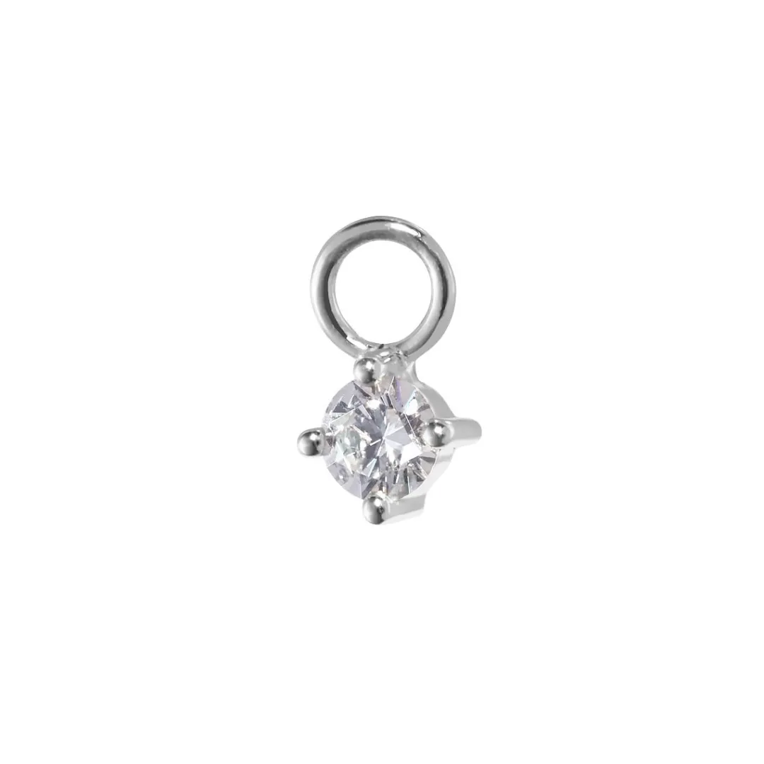 Online Redline Solitaire Charm 18KWhiteGold